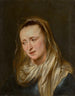 Cabeza de mujer probablemente la Virgen - Escuela de Antoine van Dyck — vista de la obra