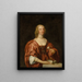 Retrato de Anna Sophia, condesa de Carnarvon - Escuela de Antoine van Dyck — cuadro enmarcado en la pared