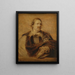 Retrato de Jan Gaspar Gevaerts 1593-1666 - Escuela de Antoine van Dyck — cuadro enmarcado en la pared