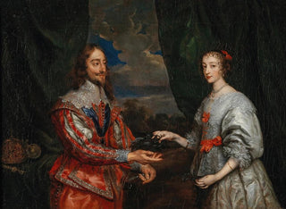 Portrait of King Charles I and Queen Marie Henriette - School of Antoine van Dyck — artwork view