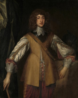 Follower of Anthony van Dyck - Portrait of Rupert 16191682 Prince and Count Palatine of the Rhine and Duke of Cumberland in Combat Dress.webp