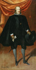 retrato del rey Felipe IV vestido de negro y llevando la orden de la Toison de oro - Escuela de Diego Velázquez — vista de la obra