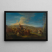 A Battle Scene - School of Giuseppe Zais — framed artwork on a wall