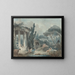 El columpio - Escuela de Hubert Robert — cuadro enmarcado en la pared