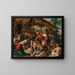 La Adoración de los pastores - Escuela de Jacopo da Ponte — cuadro enmarcado en la pared