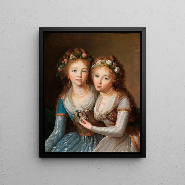 Follower of MarieLouise lisabeth VigeLebrun - Double Portrait of the Grand Duchesses Alexandra 17831801 and Helena 17841803 Romanov daughters of Czar Paul I.webp