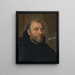 Retrato de un monje - Escuela de Peter Paul Rubens — cuadro enmarcado en la pared