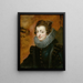 Retrato de Isabel de Borbón - Escuela de Peter Paul Rubens — cuadro enmarcado en la pared