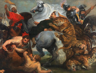 Follower of Peter Paul Rubens - The Tiger Lion and Leopard hunt.webp