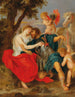 Venus desarmando a Marte - Escuela de Peter Paul Rubens — vista de la obra