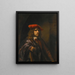 Retrato de un joven - Escuela de Rembrandt van Rijn — cuadro enmarcado en la pared
