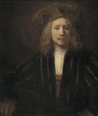 Follower of Rembrandt van Rijn - Young Man in a Pearltrimmed Cap.webp