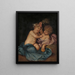 Dos bebés personificaciones de la primavera y el otoño - Escuela de Thomas Willeboirts Bosschaert — cuadro enmarcado en la pared
