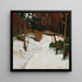 Winter Forest Painting - Alfred Poell — framed artwork on a wall