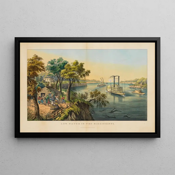 Frances Flora Bond Palmer - Low Water in the Mississippi.webp