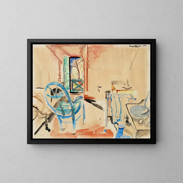 Escena interior - Frances Hodgkins — cuadro enmarcado en la pared