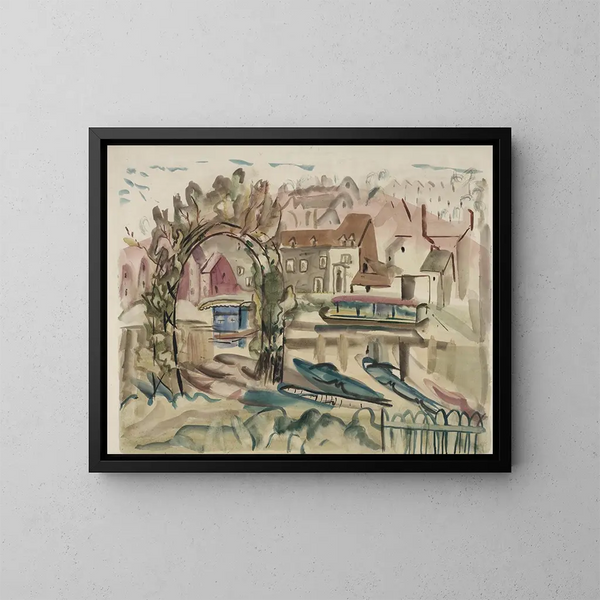 Sobre el río Severn - Frances Hodgkins — cuadro enmarcado en la pared