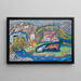 Pueblo de pescadores de Solva en Pembrokeshire - Frances Hodgkins — cuadro enmarcado en la pared