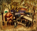 La feria junto al mar - Frances Hodgkins — vista de la obra