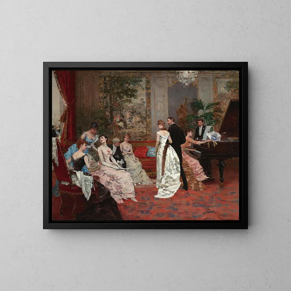 Elegant celebration - Francesc Miralles i Galaup — framed artwork on a wall
