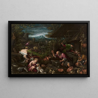 Francesco Bassano the Elder - Forge of Vulcan.webp