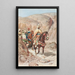 Cavaliers sur un passage rocheux - Francesco Coleman — framed artwork on a wall