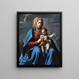 Virgen con el Niño - Francesco Cozza — cuadro enmarcado en la pared