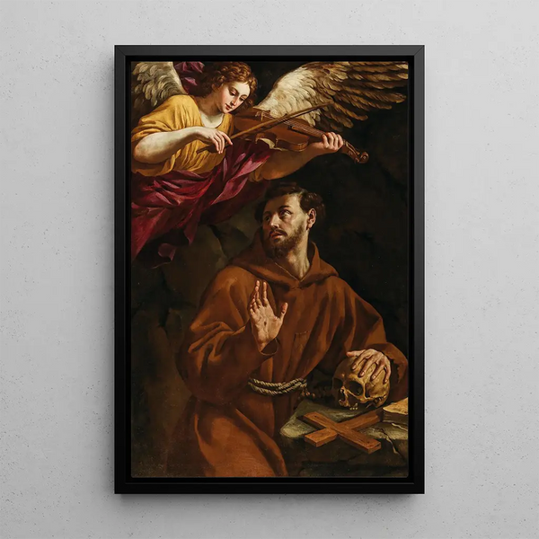 Francesco Cozza - Saint Francis being comforted by an Angel.webp