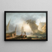 Vista mediterránea al amanecer - Francesco Fidanza — cuadro enmarcado en la pared