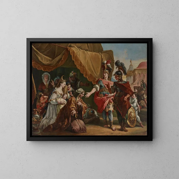 Family of Darius in front of Alexander - Francesco Fontebasso — framed artwork on a wall