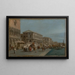 View of the Mole and the Riva degli Schiavoni in Venice - Francesco Guardi — framed artwork on a wall