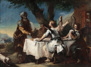 Abraham acogiendo a los tres ángeles - Francesco Guardi — vista de la obra