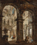 Un capricho arquitectónico - Francesco Guardi — vista de la obra