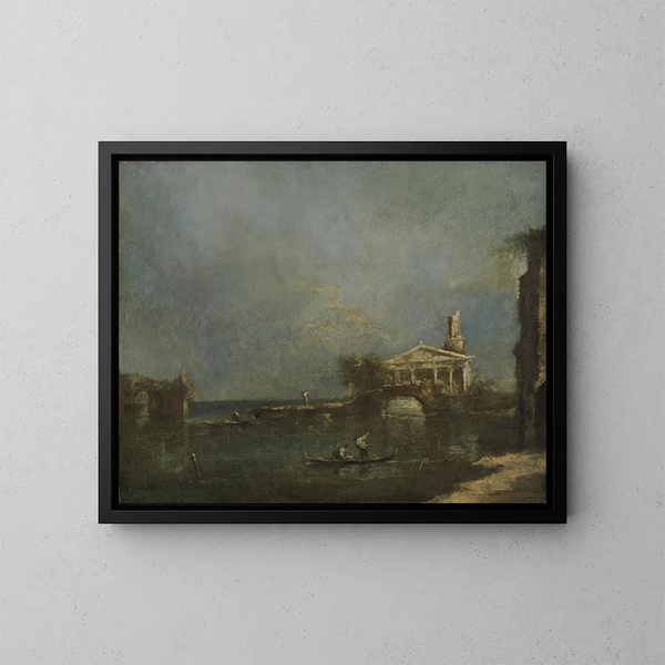 Laguna cerca de Venecia - Francesco Guardi — cuadro enmarcado en la pared