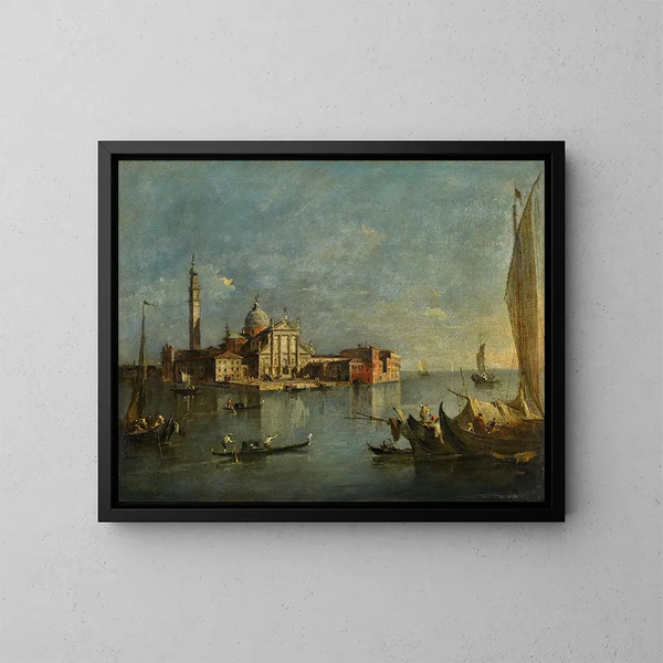Venecia, vista de San Giorgio Maggiore - Francesco Guardi — cuadro enmarcado en la pared