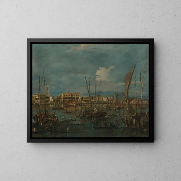 Venecia desde el Bacino di San Marco - Francesco Guardi — cuadro enmarcado en la pared