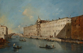 Francesco Guardi - Venice the Rio Dei Mendicanti looking North with the church of San Lazzaro dei Mendicanti.webp