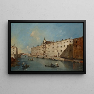 Francesco Guardi - Venice the Rio Dei Mendicanti looking North with the church of San Lazzaro dei Mendicanti.webp