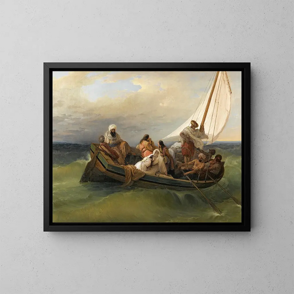 Fuite de Chios - Francesco Hayez — cuadro enmarcado en la pared