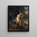 Samson y el león - Francesco Hayez — cuadro enmarcado en la pared