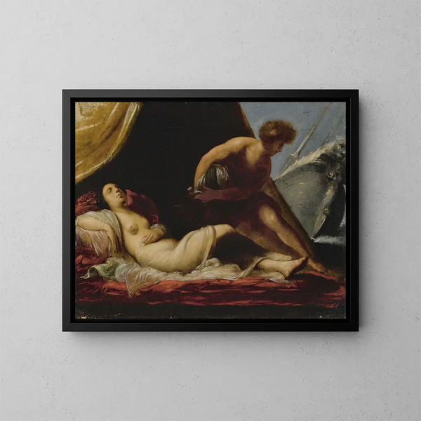 Teseo abandonando a Ariadna - Francesco Montelatici — cuadro enmarcado en la pared