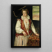Portrait of a Woman with a Squirrel - Francesco Montemezzano — framed artwork on a wall