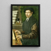 Retrato de un hombre tocando el virginal - Francesco Traballesi — cuadro enmarcado en la pared
