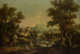 Francesco Zuccarelli - Italian Landscape with a Mountain Stream.webp