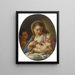 La Virgen con el Niño y el pequeño San Juan Bautista - Francesco de Mura — cuadro enmarcado en la pared