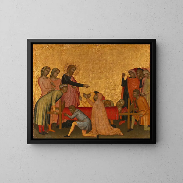 San Juan Evangelista resucita a Satheus - Francescuccio Ghissi — cuadro enmarcado en la pared