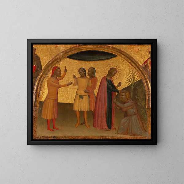 San Juan Evangelista con Acteus y Eugenius - Francescuccio Ghissi — cuadro enmarcado en la pared