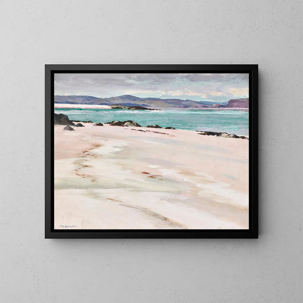 Sables blancos de Iona, vista hacia el este - Francis Campbell Boileau Cadell — cuadro enmarcado en la pared
