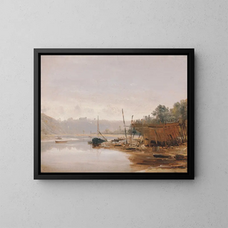 Francis Danby - Boat Building near Dinan Brittany.webp
