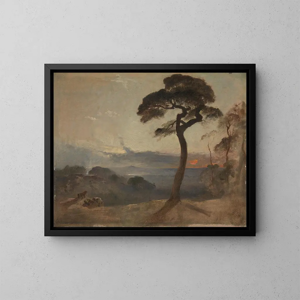 Atardecer en Hampstead Heath - Francis Danby — cuadro enmarcado en la pared